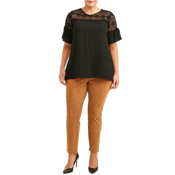 Terra & Sky Pants - FIRM Terra & Sky  Fitted Sueded Jeggings